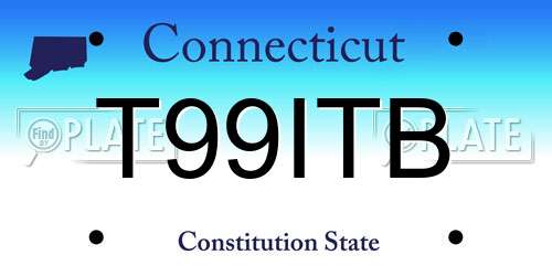 T99ITB Connecticut License Plate