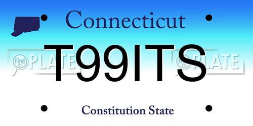 T99ITS Connecticut License Plate