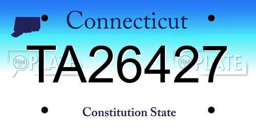 TA26427 Connecticut License Plate