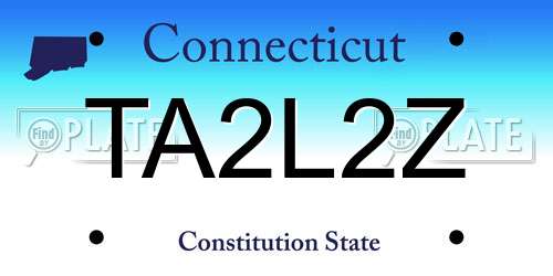 TA2L2Z Connecticut License Plate
