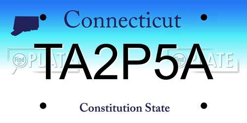TA2P5A Connecticut License Plate