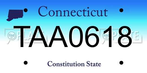TAA0618 Connecticut License Plate