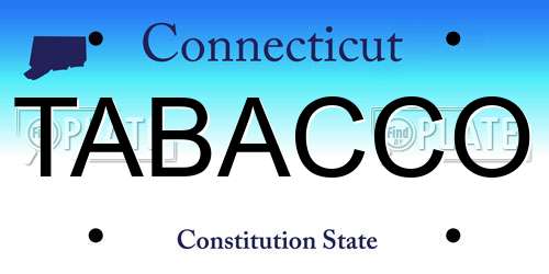 TABACCO Connecticut License Plate