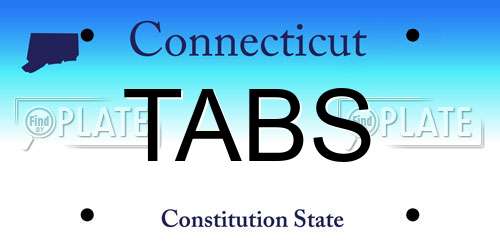 TABS Connecticut License Plate