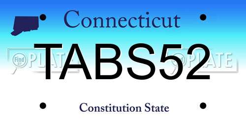 TABS52 Connecticut License Plate