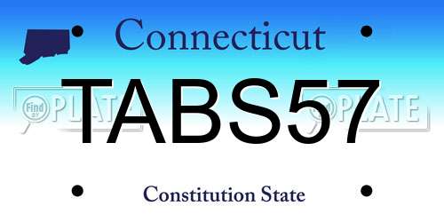TABS57 Connecticut License Plate