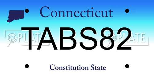 TABS82 Connecticut License Plate