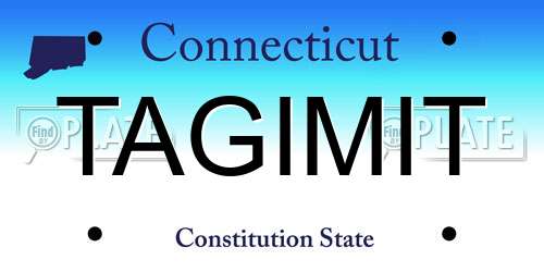TAGIMIT Connecticut License Plate