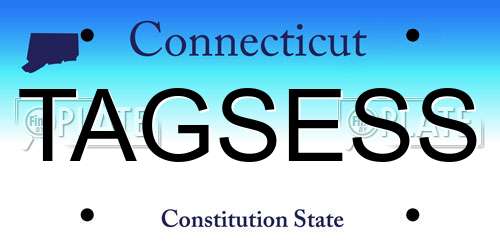 TAGSESS Connecticut License Plate
