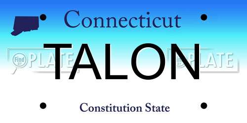 TALON Connecticut License Plate