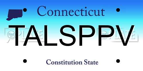 TALSPPV Connecticut License Plate