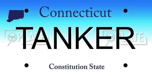 TANKER Connecticut License Plate