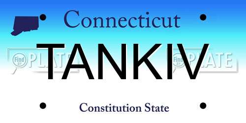 TANKIV Connecticut License Plate