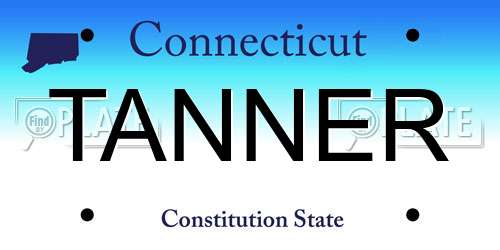 TANNER Connecticut License Plate