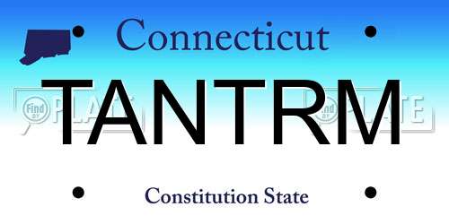 TANTRM Connecticut License Plate