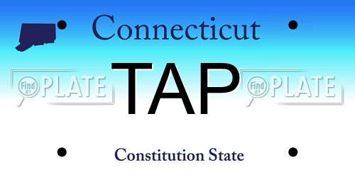 TAP Connecticut License Plate