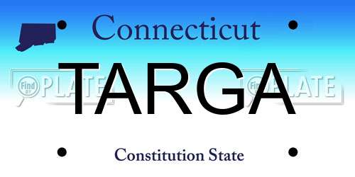 TARGA Connecticut License Plate
