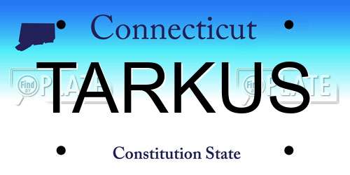 TARKUS Connecticut License Plate