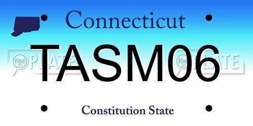 TASM06 Connecticut License Plate