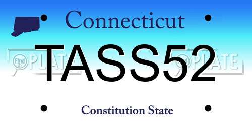 TASS52 Connecticut License Plate