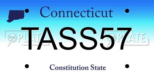 TASS57 Connecticut License Plate