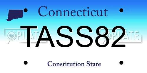 TASS82 Connecticut License Plate