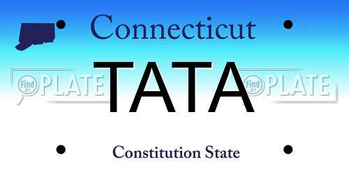 TATA Connecticut License Plate