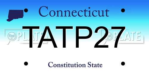 TATP27 Connecticut License Plate