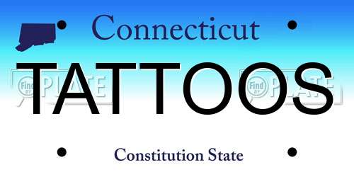 TATTOOS Connecticut License Plate