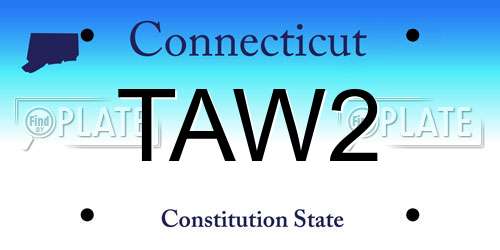 TAW2 Connecticut License Plate