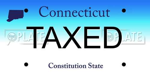 TAXED Connecticut License Plate