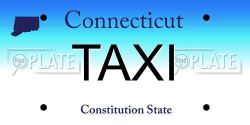 TAXI Connecticut License Plate