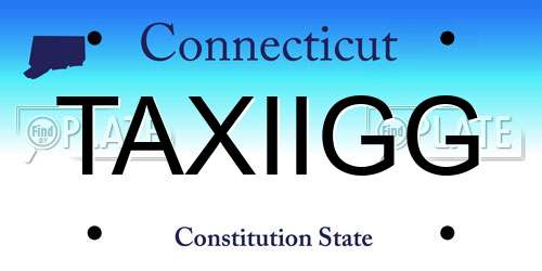 TAXIIGG Connecticut License Plate