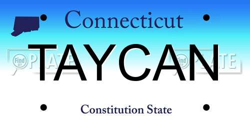 TAYCAN Connecticut License Plate