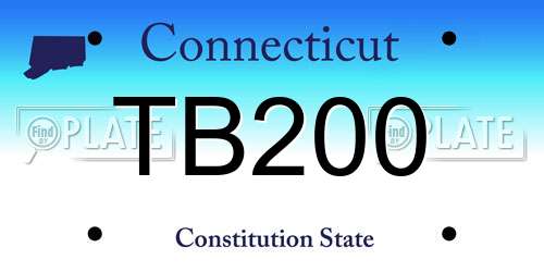 TB200 Connecticut License Plate
