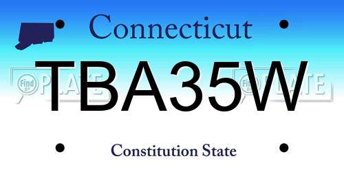 TBA35W Connecticut License Plate