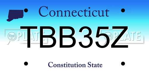 TBB35Z Connecticut License Plate