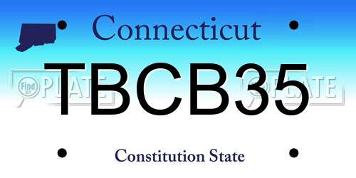 TBCB35 Connecticut License Plate