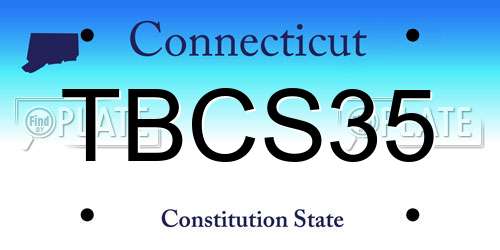 TBCS35 Connecticut License Plate