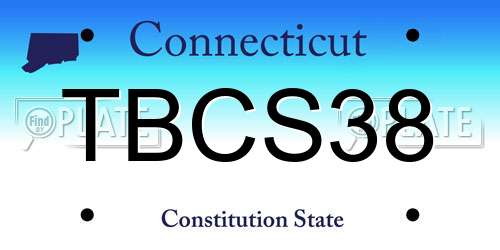 TBCS38 Connecticut License Plate