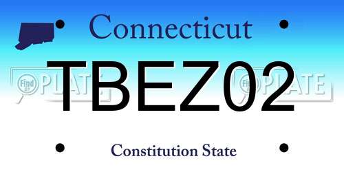 TBEZ02 Connecticut License Plate