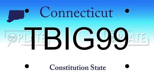 TBIG99 Connecticut License Plate