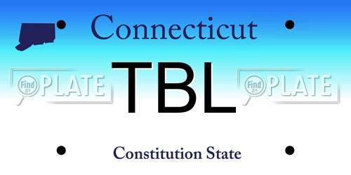 TBL Connecticut License Plate