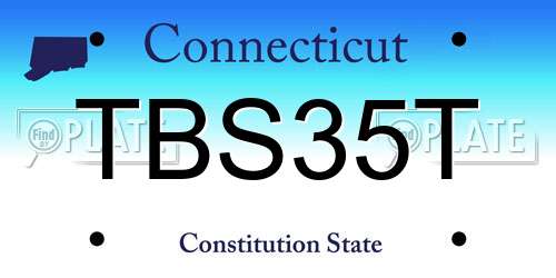 TBS35T Connecticut License Plate