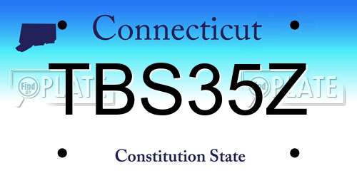 TBS35Z Connecticut License Plate