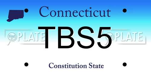 TBS5 Connecticut License Plate