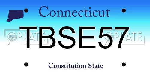 TBSE57 Connecticut License Plate