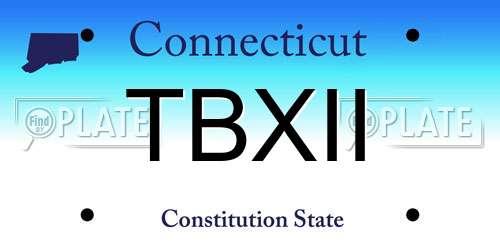 TBXII Connecticut License Plate