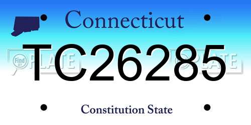 TC26285 Connecticut License Plate