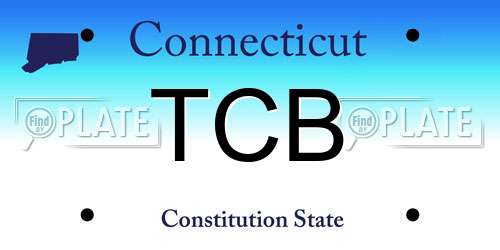 TCB Connecticut License Plate